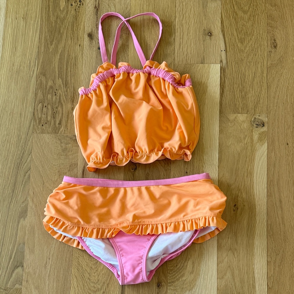 Hanna Andersson Pink and Orange Two Piece Bikini Swimsuit